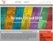 Tablet Screenshot of creativemediaalliance.com